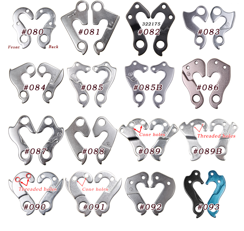 Cycling Gear Hanger - จักรยาน MTB จักรยานด้านหลังตัวห้อยตีนผีจักรยานกรอบเกียร์ท้ายอะไหล่ Universal จักรยานกลางแจ้งอุปกรณ์เสริม #080-093