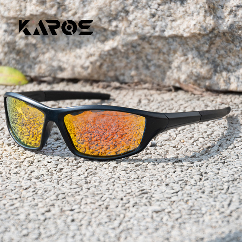 Cycling Gear Essentials - KAROS แว่นตากันแดดโพลาไรซ์ขี่จักรยาน UV400 แว่นตากีฬาสําหรับผู้ชายผู้หญิงเดินป่ากลางแจ้ง Camping จักรยาน