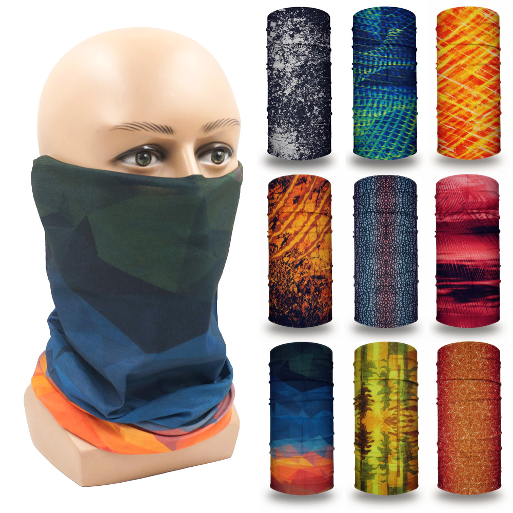 Cycling Gear For Women - พิมพ์สีสันผมผ้าพันคอผ้าพันคอสําหรับผู้หญิงคอไม่มีรอยต่อผ้าพันคอสําหรับชายขี่จักรยานเดินป่าวิ่งกีฬา Face Shield